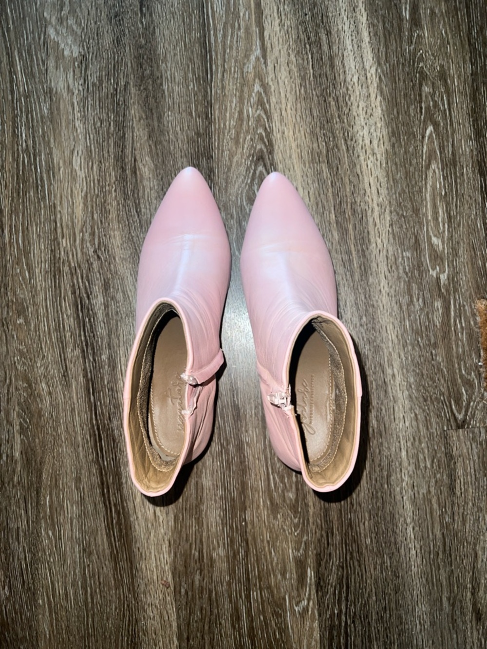 Journee Collection Blush Pink Pointed Toe Ankle Booties